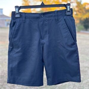 Boys Black UA Golf Shorts